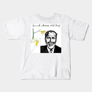 Terry Thomas/Salvador Dali fusion with melting cheese. Kids T-Shirt